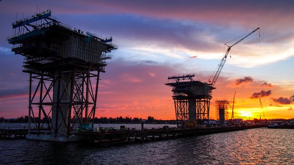 Photo: Bridge-building: Closer China-Brunei ties set to deliver the massive Pulau Muara Besar refinery project. (Shutterstock.com)