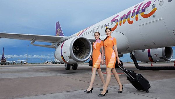 照片: 泰國微笑航空向中國旅客推廣廉航服務。