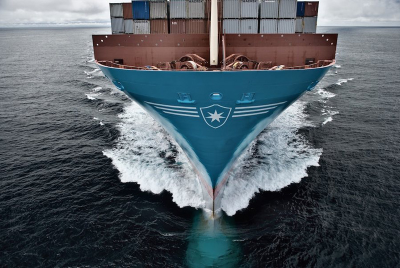Photo: Venta Maersk: Coldly going where no container ship has gone before.