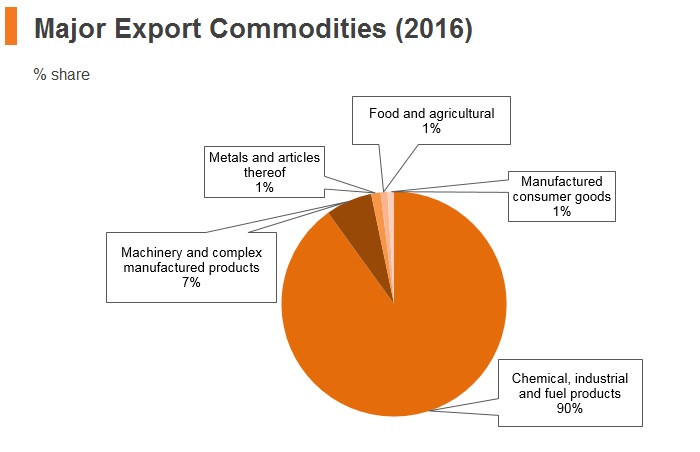 Graph: Brunei major export commodities (2016) Graph: Brunei major export commodities (2016)