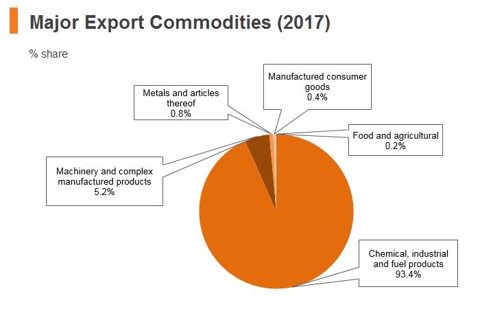 Graph: Brunei major export commodities (2017) Graph: Brunei major export commodities (2017)