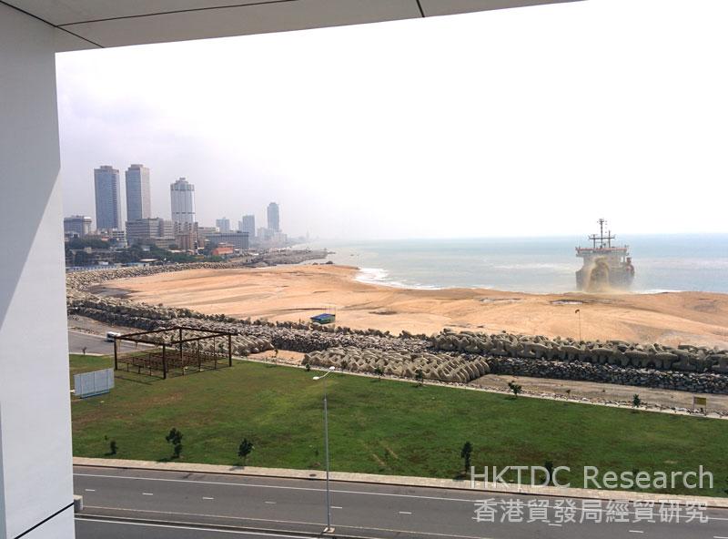 Photo: A reclamation project near the Port of Colombo.