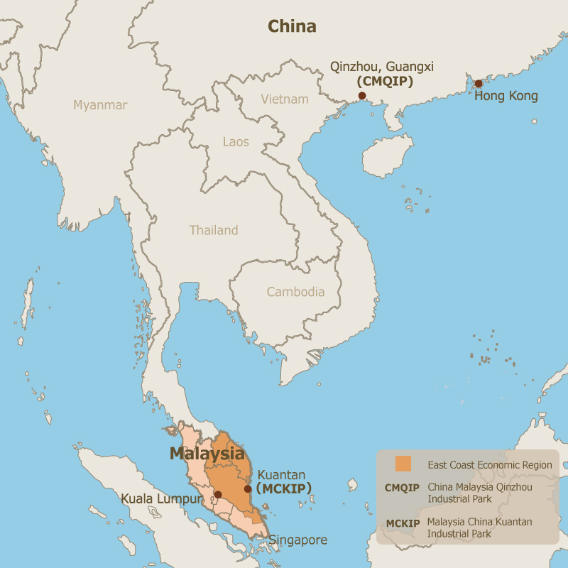 Map: Location of MCKIP and CMQIP.