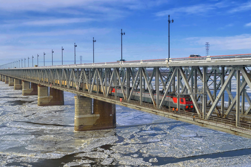 Photo: The Amur River Bridge Project is the first ever railway bridge across the Sino-Russian border