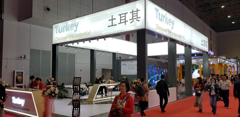 相片：中國國際進口博覽會的土耳其展館
