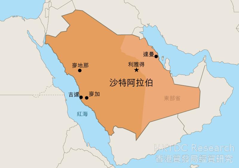 地圖: 沙特阿拉伯