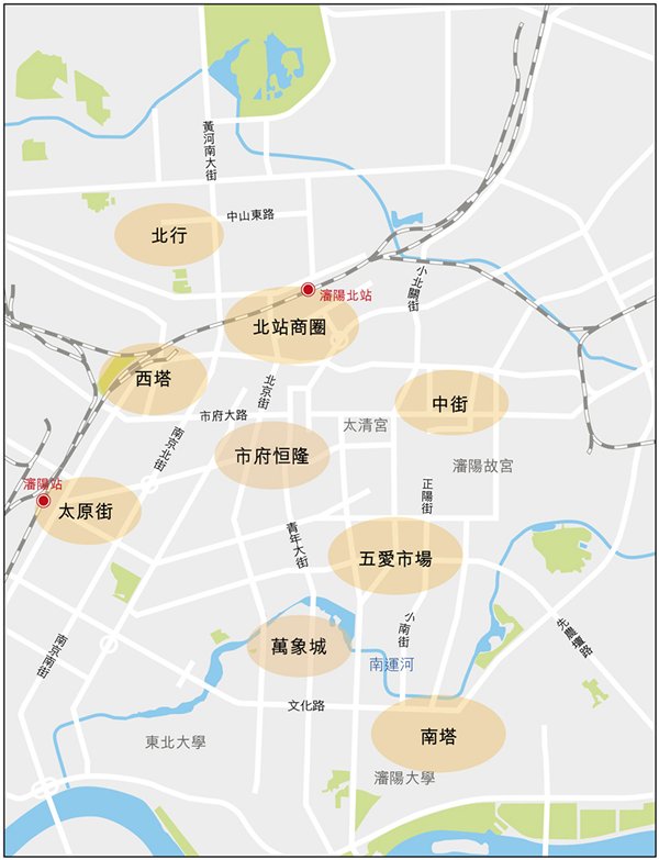 圖:瀋陽市內主要商圈 圖:瀋陽市內主要商圈