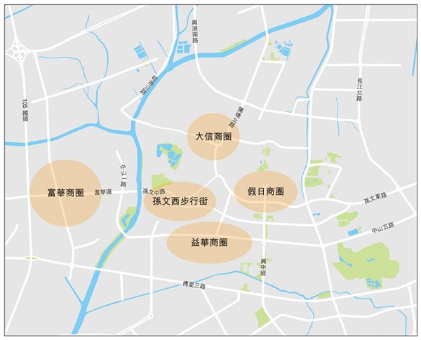 圖:中山市主要商圈 圖:中山市主要商圈
