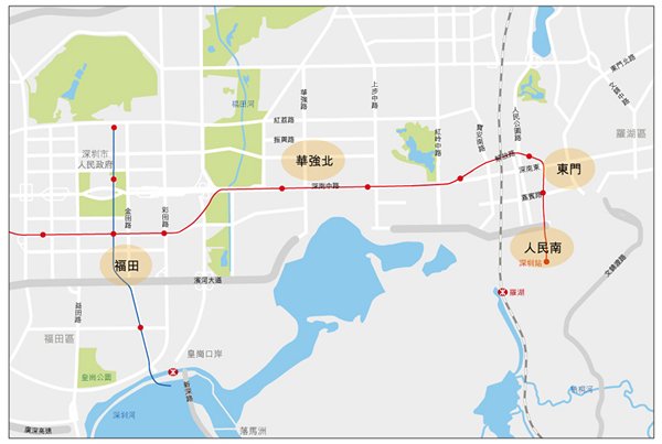 圖:深圳市內主要商圈 圖:深圳市內主要商圈