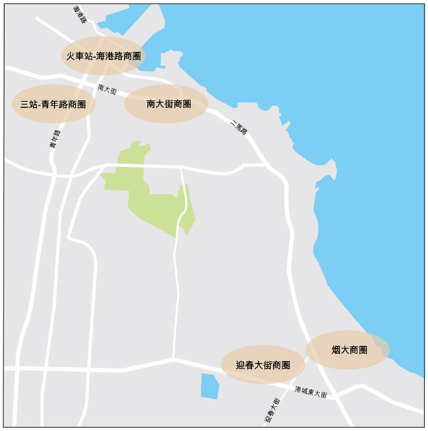 圖:煙台市主要商圈 圖:煙台市主要商圈