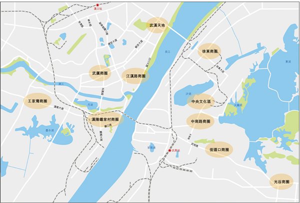 图:武汉市主要商圈 图:武汉市主要商圈