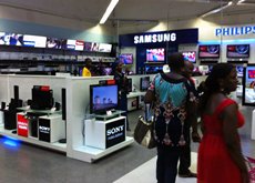 Photo: Consumer electronics section in a shopping mall