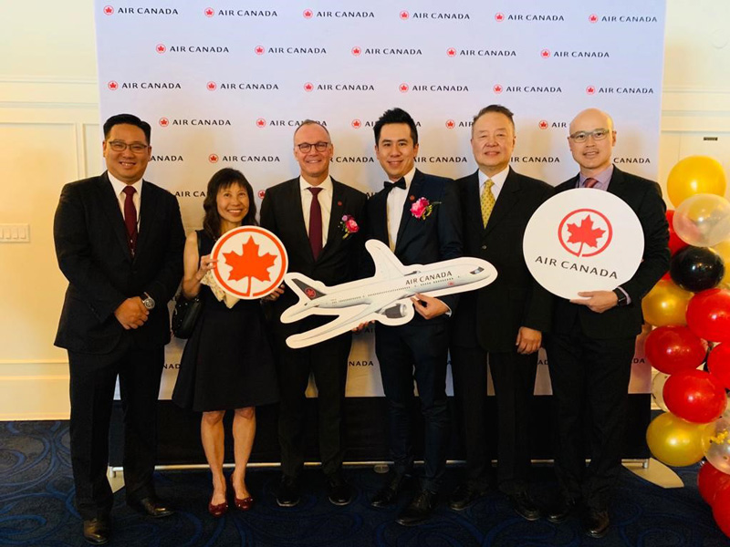 相片：加航香港及南中国区总经理林汉基(左四)表示，公司越来越看好大湾区的航空发展潜力。