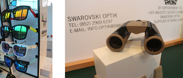 (左图) 韩国品牌Sodamon的太阳眼镜;(右图)奥地利品牌Swarovski Optik带来的望远镜 (左图) 韩国品牌Sodamon的太阳眼镜;(右图)奥地利品牌Swarovski Optik带来的望远镜