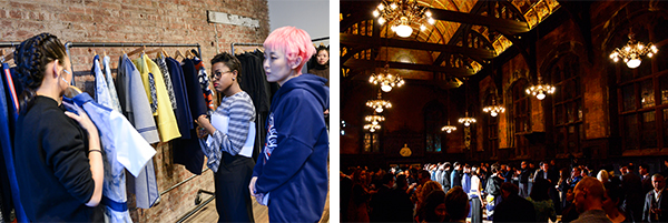 (左图)"Fashion Hong Kong Showroom";(右图)"Fashion Hong Kong Night"晚会 (左图)"Fashion Hong Kong Showroom";(右图)"Fashion Hong Kong Night"晚会