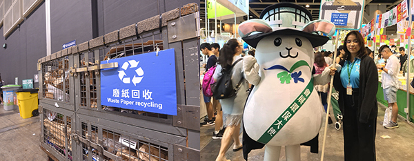 (左图)废物分类回收箱(右图)会展小伙伴 (左图)废物分类回收箱(右图)会展小伙伴