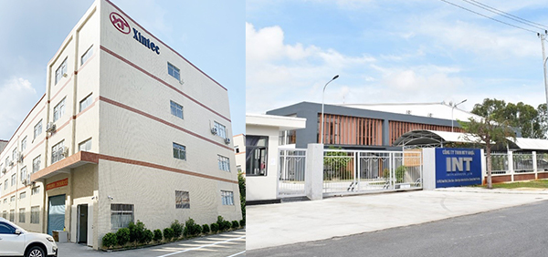 盛德乐在惠州自设厂房（左图）、越南代工生产工厂（右图）