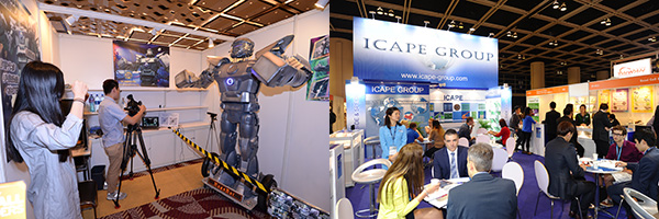 香港秋季電子產品展(左)及國際電子組件及生產技術展(右)。