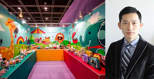 嬰兒用品展展位(左圖), 張偉文(右圖) 嬰兒用品展展位(左圖), 張偉文(右圖)