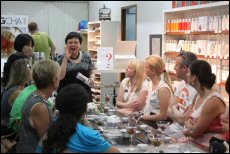 Mingcha Director Vivian Mak leads a workshop to help customers develop an appreciation for tea 