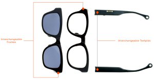 Temple clip-ons fit any size of spectacles 