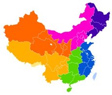 图: 中国内地服务外判示范城市分布