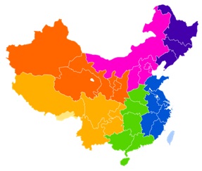 图: 中国内地服务外判示范城市分布