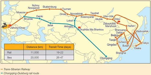 Picture: Hungary's rail connections with Asia