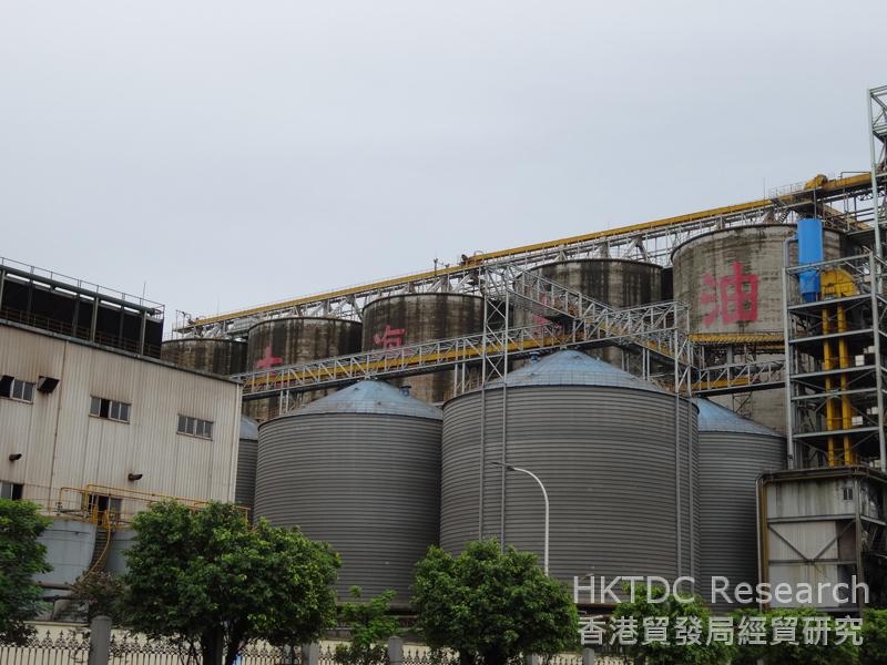 相片：位于广西北部湾的粮油仓储设施
