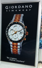 Photo: Giordano Watches counter in a department store