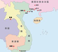 图：广西与东盟的越南接壤