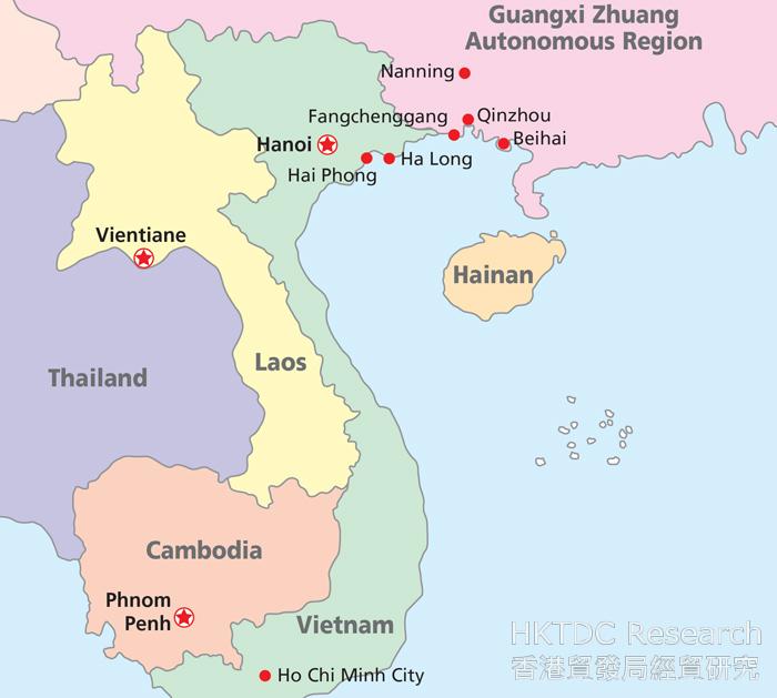 Chart: Guangxi borders Vietnam, an ASEAN member state