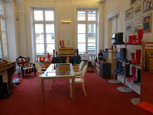 Photo: A showroom in Paris displaying the latest collection of several British fashion brands