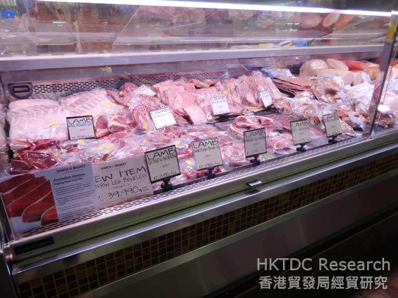圖: 超市出售進口冰鮮肉類