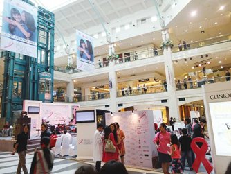 Photo: PR activities co-organised by shopping malls and brands