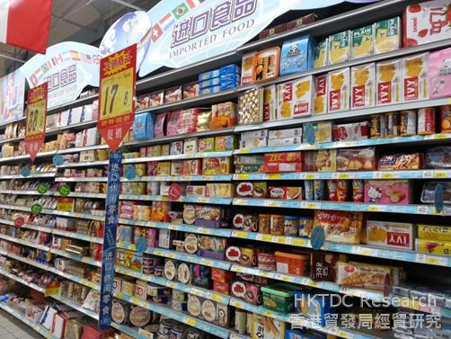 Photo: Imported food products at RT-Mart, Kaifeng Photo: Imported food products at RT-Mart, Kaifeng
