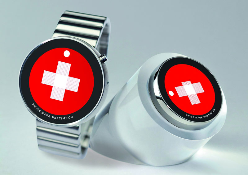 相片:Partime是來自蘇黎世的新品牌，專門生產以非標準方式來顯示時間的電子錶