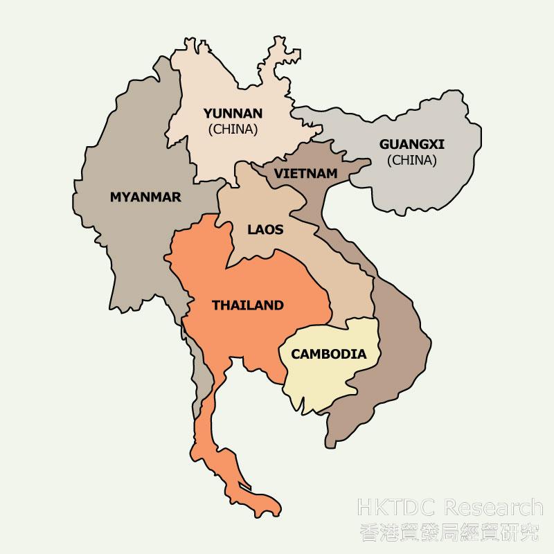 Map: The Greater Mekong Sub-region (GMS)