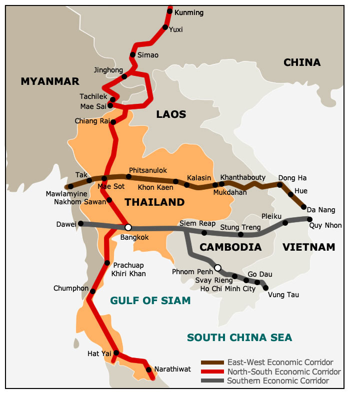 Map: GMS Economic Corridors