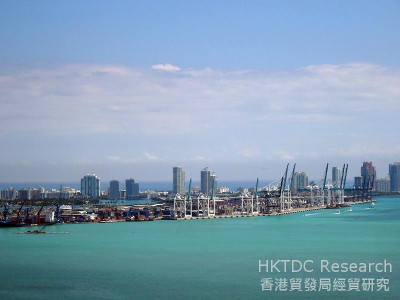 相片:迈阿密港是最接近巴拿马运河的美国东岸港口。