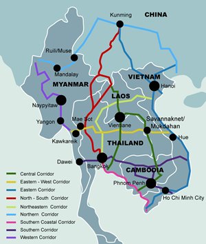 Map: GMS Economic Corridors
