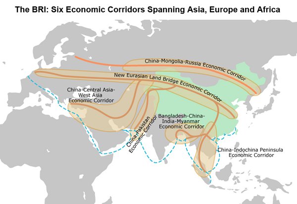 Picture: The BRI: Six Economic Corridors Spanning Asia, Europe and Africa