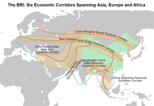 Picture: The BRI: Six Economic Corridors Spanning Asia, Europe and Africa Picture: The BRI: Six Economic Corridors Spanning Asia, Europe and Africa