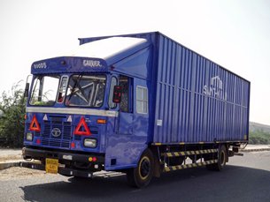Photo: Lots of trucks go through SIE II Photo: Lots of trucks go through SIE II