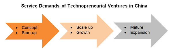 Chart: Service Demands of Technopreneurial Ventures in China