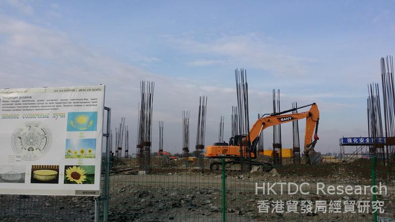 Photo: Under construction: the Kazakh section of the Centre