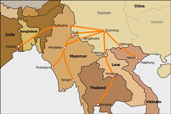 Chart: Roadmap of Yunnan’s Outbound Highways