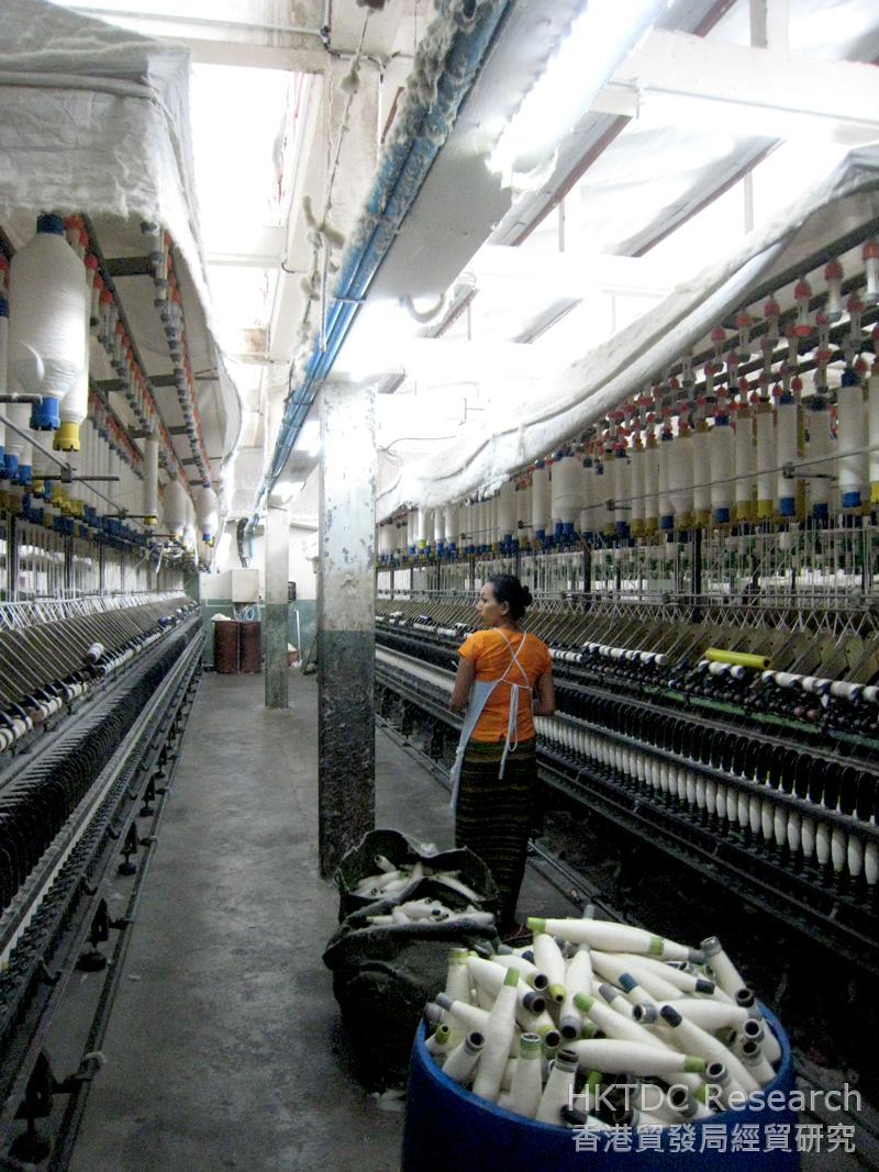 图: 曼德勒一家纺织厂