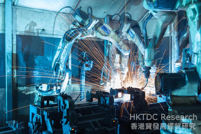 相片：中國是世界最大的工業機械人市場。