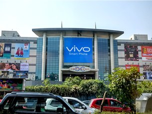 圖: 在印度各大商場的中國智能手機品牌 圖: 在印度各大商場的中國智能手機品牌